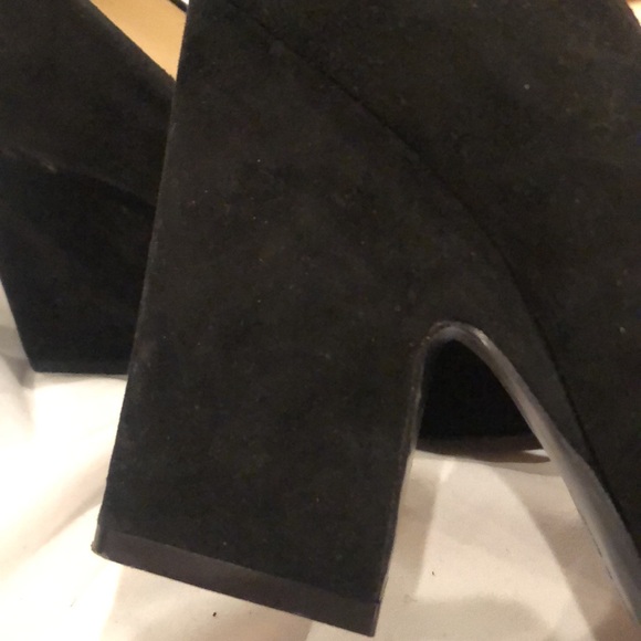 Celine black suede block heels - Picture 3 of 8